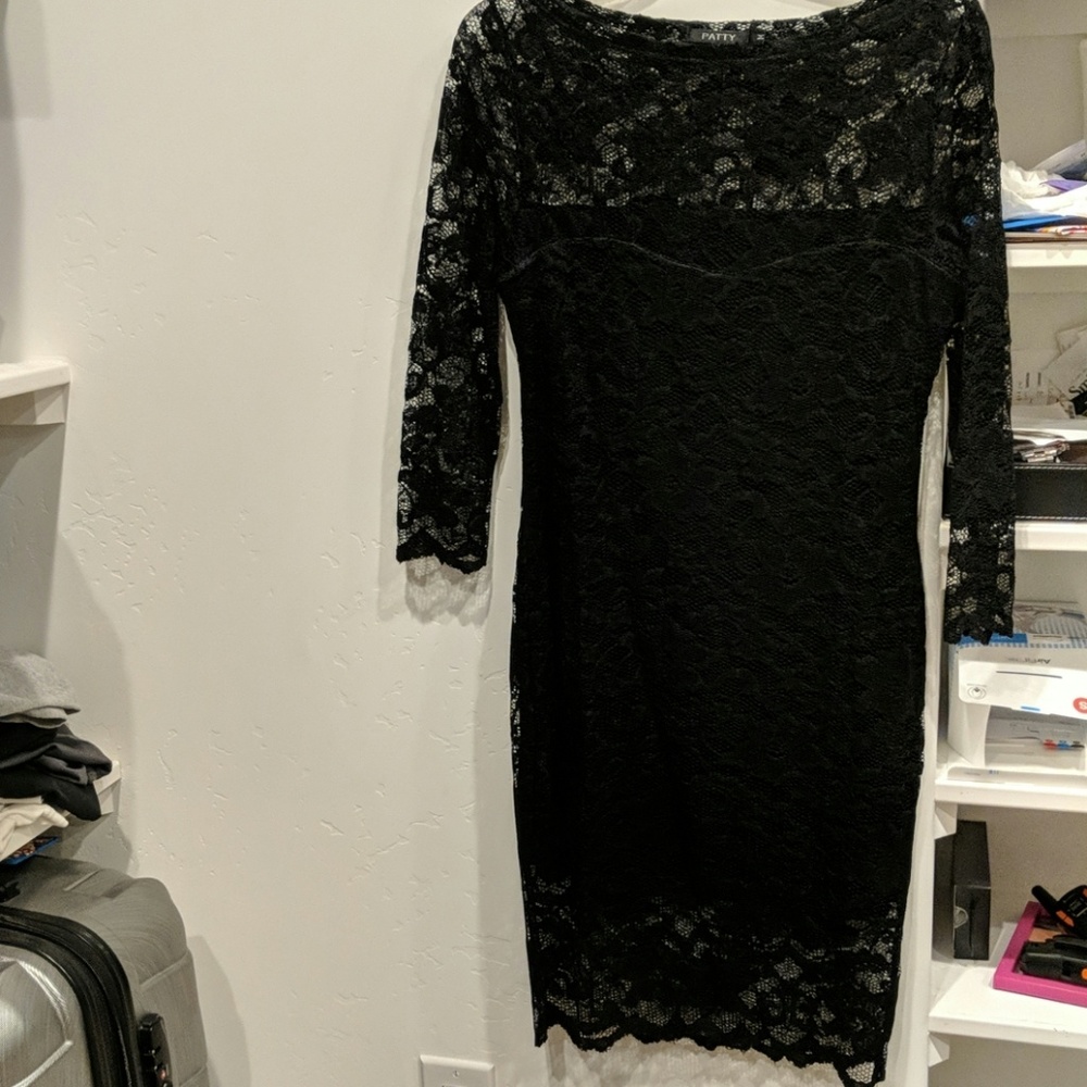 Black lace dress
